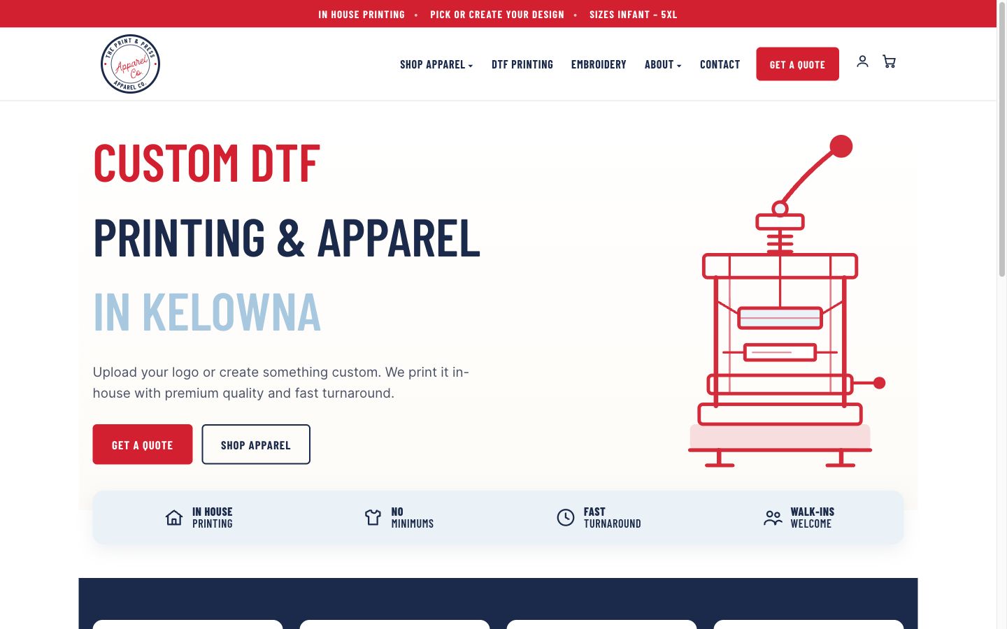 The Print & Press — screenshot of the live site